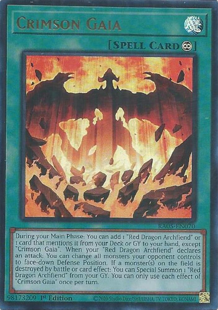 Crimson Gaia (Ultra Rare) - RA05-EN070: Rarity Collection 5