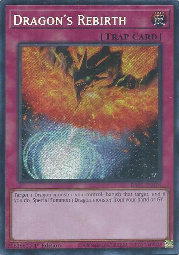 Dragon's Rebirth (Secret Rare) - RA05-EN078: Rarity Collection 5