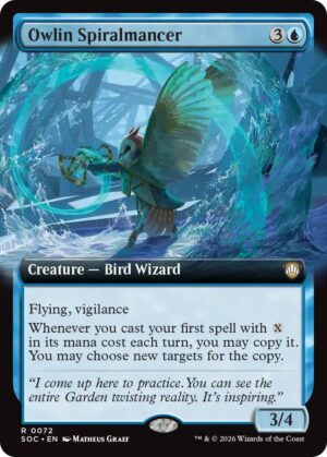 Owlin Spiralmancer (Extended Art) - 72: Commander: Secrets of Strixhaven