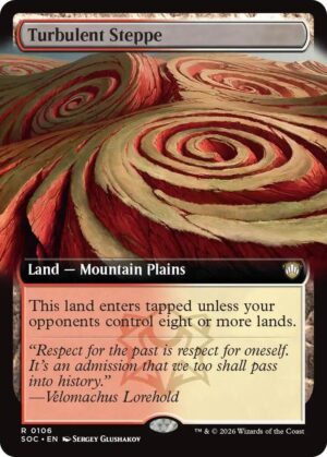 Turbulent Steppe (Extended Art) - 106: Commander: Secrets of Strixhaven