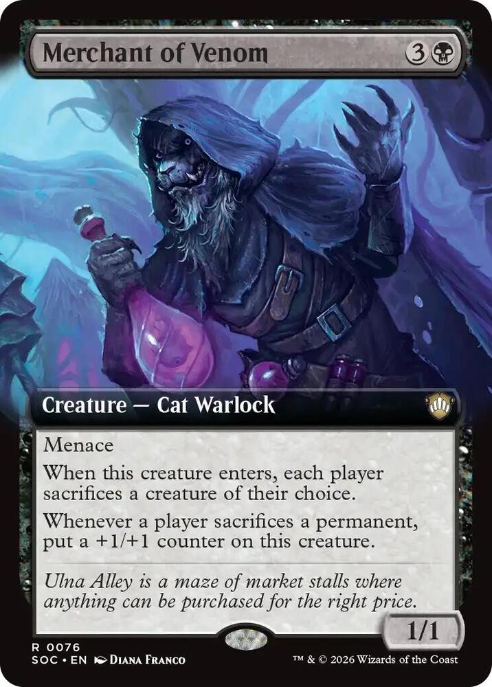 Merchant of Venom (Extended Art) - 76: Commander: Secrets of Strixhaven