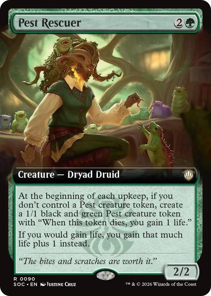 Pest Rescuer (Extended Art) - 90: Commander: Secrets of Strixhaven