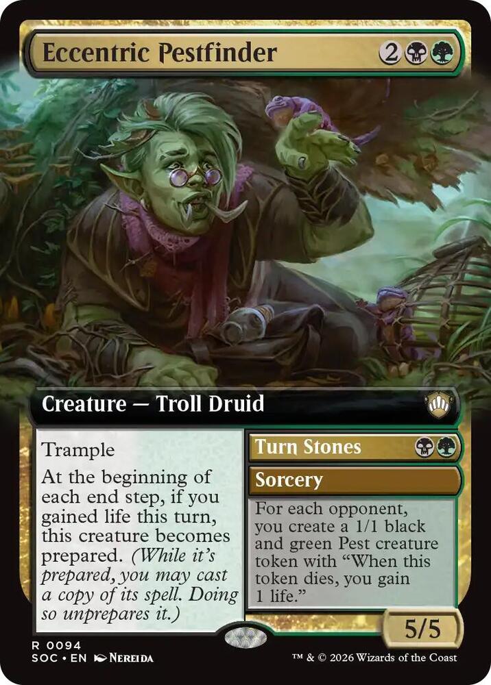 Eccentric Pestfinder (Extended Art) - 94: Commander: Secrets of Strixhaven