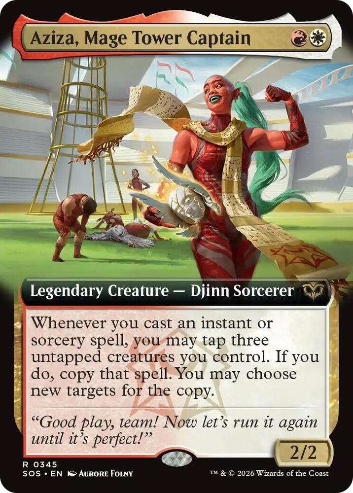 Aziza, Mage Tower Captain (Extended Art) - 345: Secrets of Strixhaven