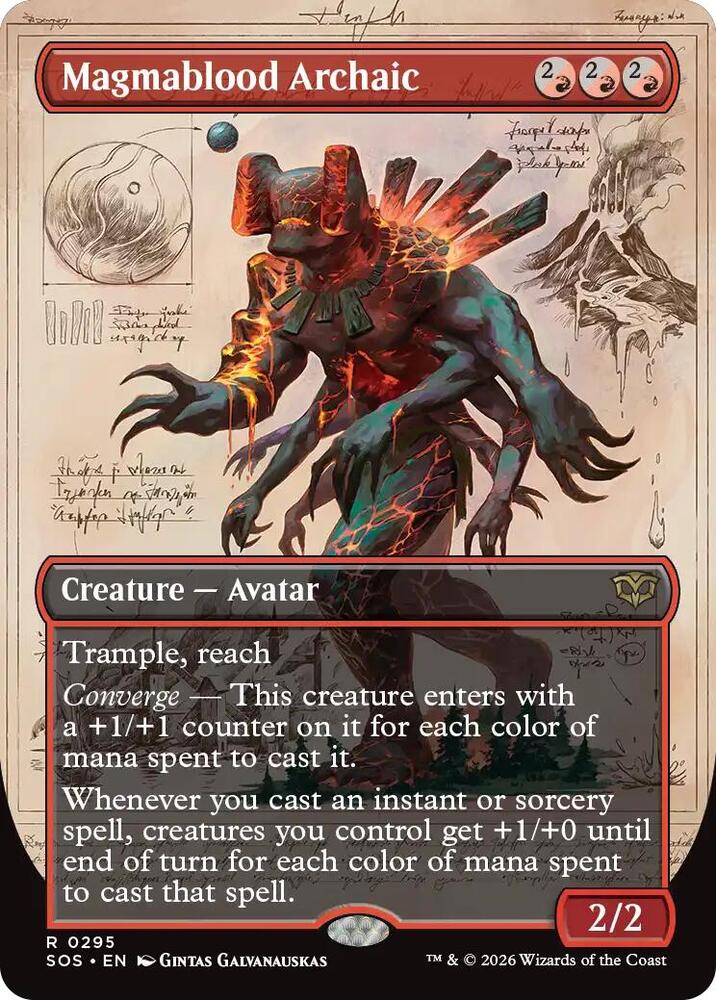 Magmablood Archaic (Borderless) - 295: Secrets of Strixhaven