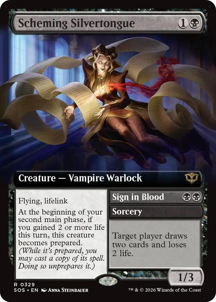 Scheming Silvertongue (Extended Art) - 329: Secrets of Strixhaven