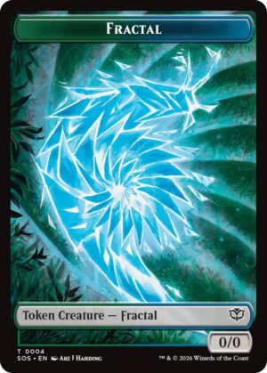 Fractal (0004) // Pest (0008) Double-Sided Token - 4 // 8: Secrets of Strixhaven