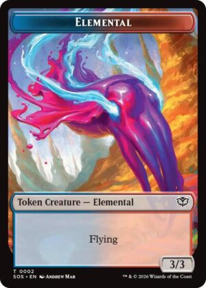 Elemental (0002) // Treasure Double-Sided Token - 2 // 12: Secrets of Strixhaven