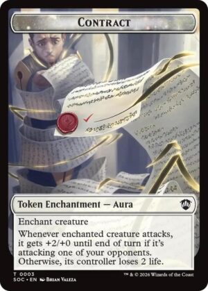 Contract // Pegasus Double-Sided Token - 3 // 5: Commander: Secrets of Strixhaven