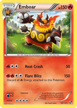 Emboar (19) - 19/114: Black and White (MP)