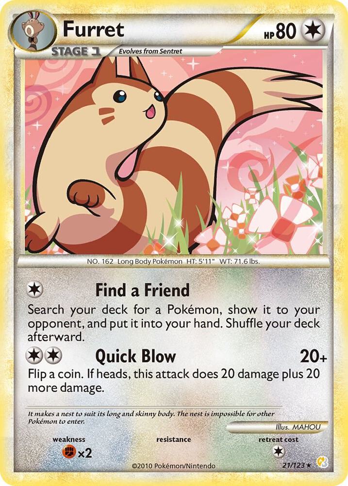 Furret - 21/123: HeartGold SoulSilver
