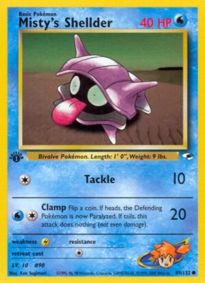 Misty's Shellder - 089/132: Gym Heroes