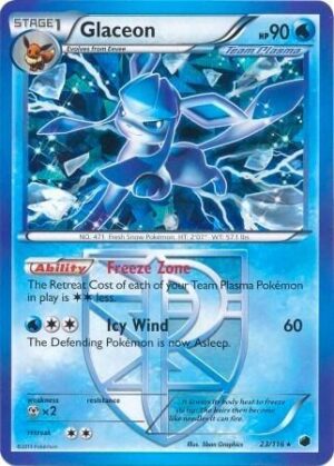 Glaceon - 23/116 (BW Plasma Freeze) - 023/116: Deck Exclusives