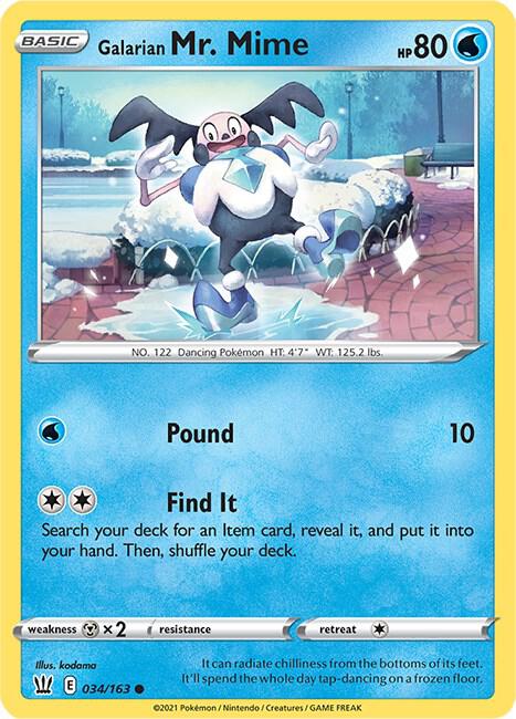 Galarian Mr. Mime - 034/163: SWSH05: Battle Styles