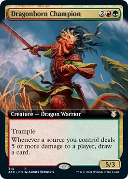 Dragonborn Champion (Extended Art) - 314: Commander: Adventures in the Forgotten Realms