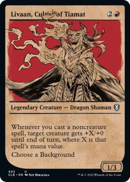 Livaan, Cultist of Tiamat (Showcase) - 402: Commander Legends: Battle for Baldur's Gate