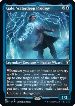 Gale, Waterdeep Prodigy (Foil Etched) - 485: Commander Legends: Battle for Baldur's Gate