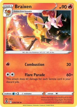 Braixen - 026/195: SWSH12: Silver Tempest