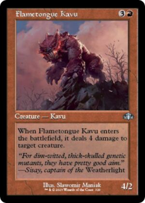 Flametongue Kavu (Retro Frame) - 320: Dominaria Remastered
