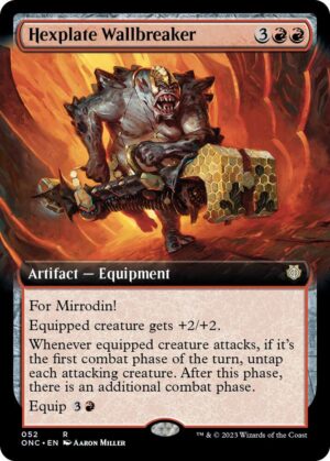 Hexplate Wallbreaker (Extended Art) - 52: Commander: Phyrexia: All Will Be One
