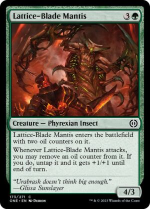 Lattice-Blade Mantis - 173: Phyrexia: All Will Be One