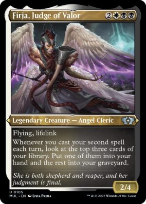 Firja, Judge of Valor (Foil Etched) - 105: March of the Machine: Multiverse Legends