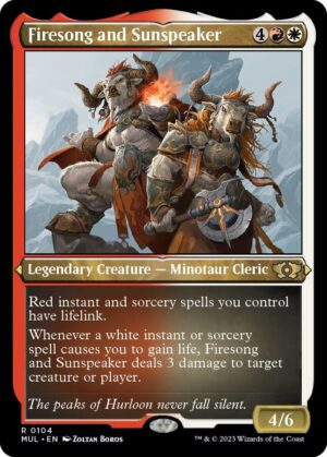 Firesong and Sunspeaker (Foil Etched) - 104: March of the Machine: Multiverse Legends