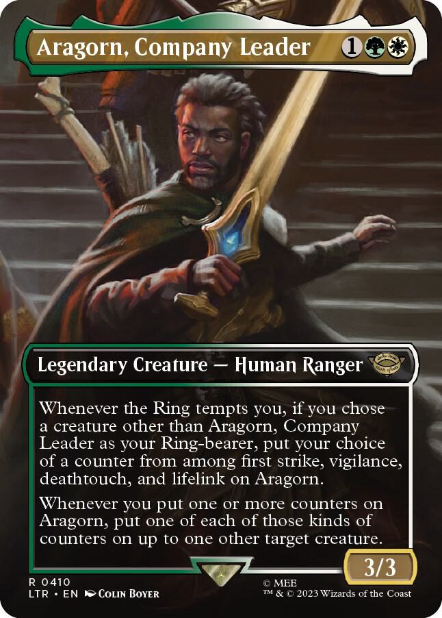 Aragorn, Company Leader (Borderless) - 410: Universes Beyond: The Lord of the Rings: Tales of Middle-earth
