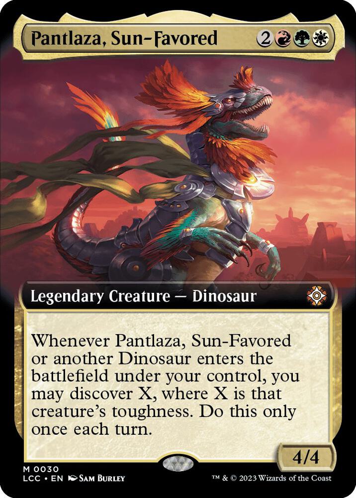 Pantlaza, Sun-Favored (Extended Art) - 30: Commander: The Lost Caverns of Ixalan