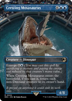 Cresting Mosasaurus (Borderless) - 2: Universes Beyond: Jurassic World Collection