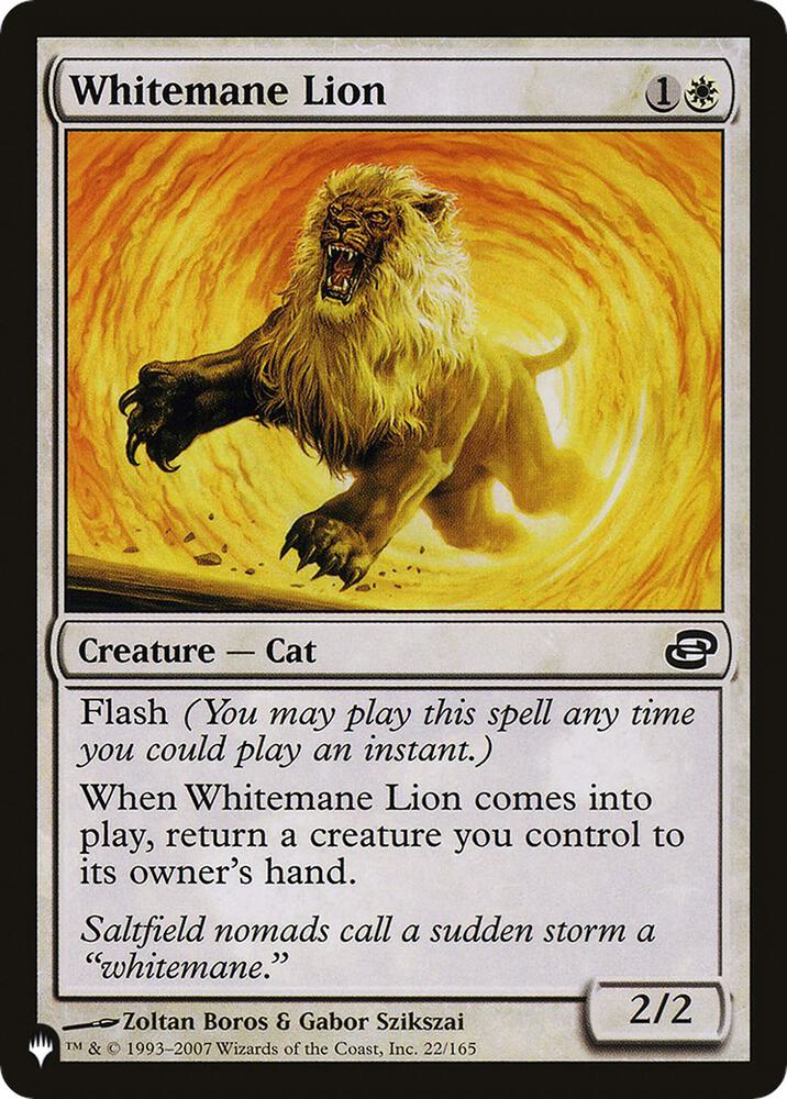 Whitemane Lion (PLC) - 22/165: The List Reprints