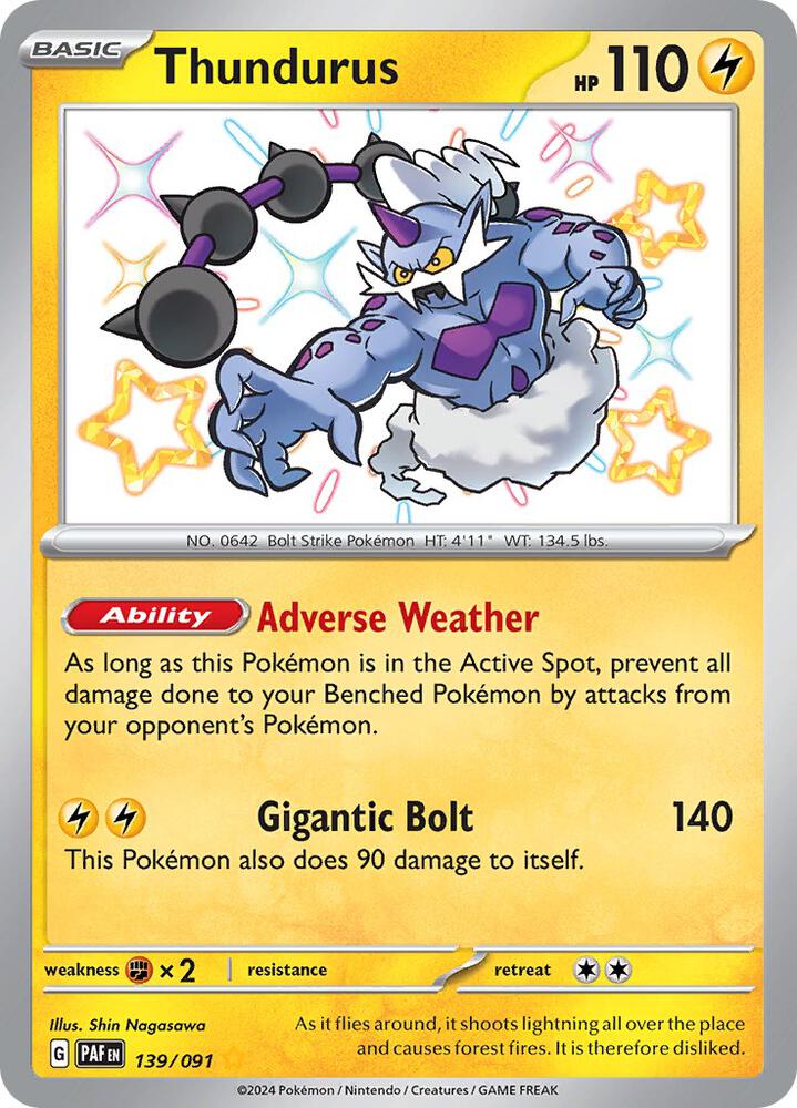 Thundurus - 139/091: SV: Paldean Fates