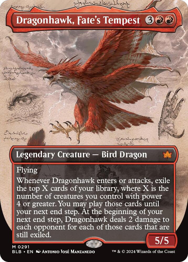 Dragonhawk, Fate's Tempest (Borderless) - 291: Bloomburrow