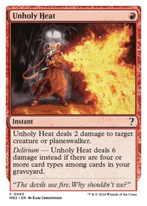 Unholy Heat (White Border) - 63: Mystery Booster 2