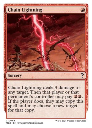 Chain Lightning (White Border) - 55: Mystery Booster 2
