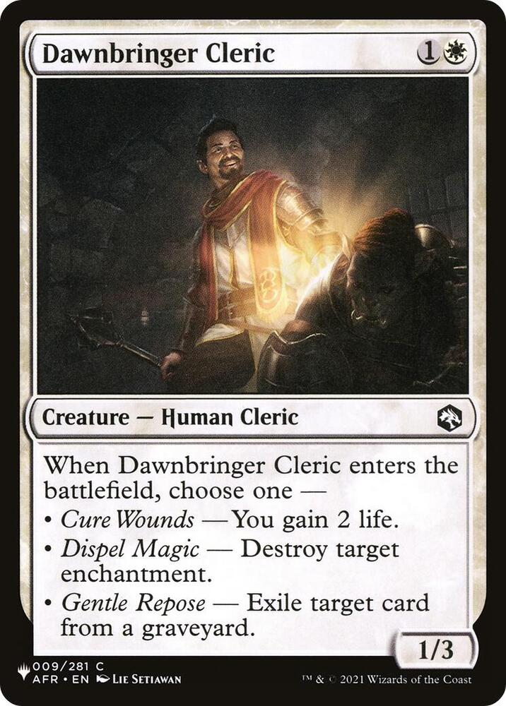 Dawnbringer Cleric - 009/281: The List Reprints