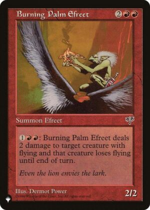Burning Palm Efreet: The List Reprints