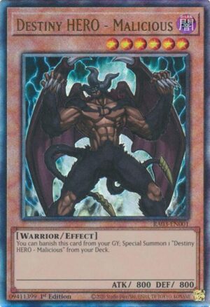 Destiny HERO - Malicious (PUR) - RA03-EN001: Quarter Century Bonanza