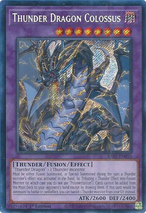 Thunder Dragon Colossus (Secret Rare) - RA03-EN036: Quarter Century Bonanza