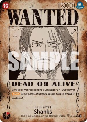 Shanks (004) (Wanted Poster) - OP09-004: Emperors in the New World
