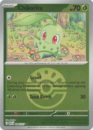 Chikorita (Friend Ball) - 008/217: ME: Ascended Heroes