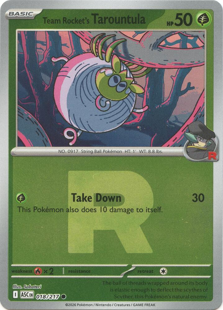 Team Rocket's Tarountula (Team Rocket) - 018/217: ME: Ascended Heroes