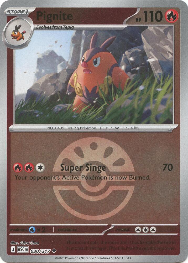 Pignite (Friend Ball) - 030/217: ME: Ascended Heroes