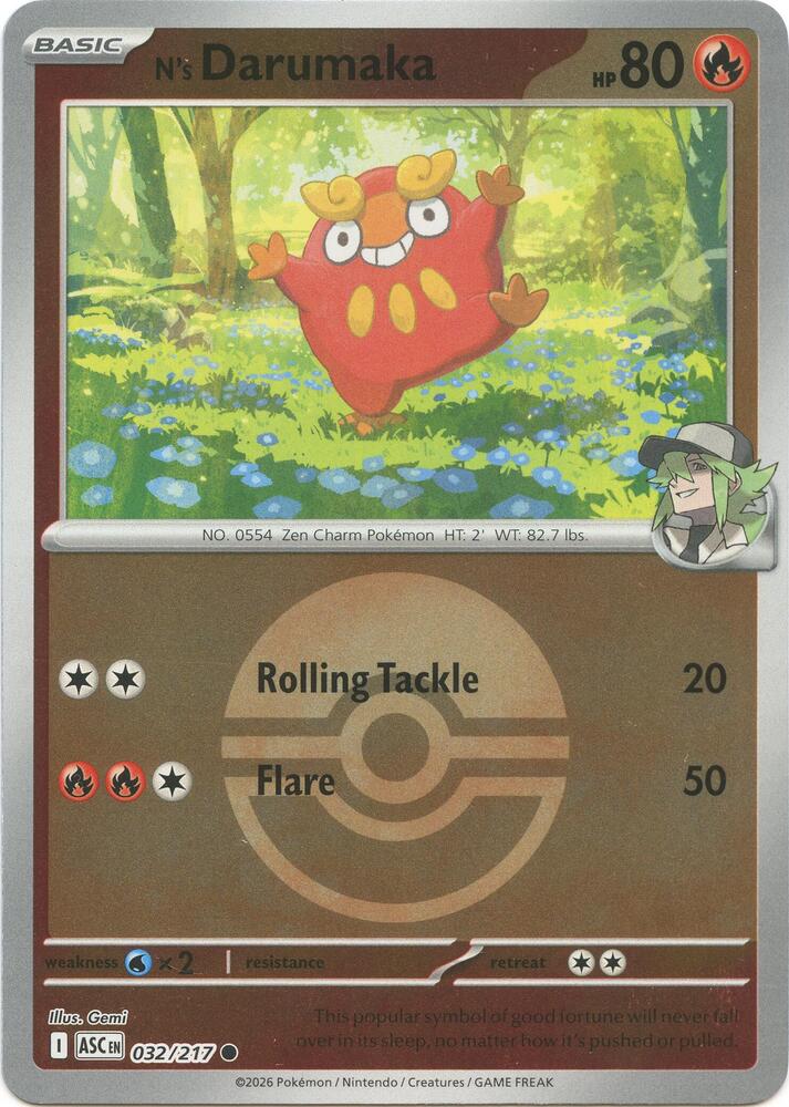 N's Darumaka (Poke Ball) - 032/217: ME: Ascended Heroes