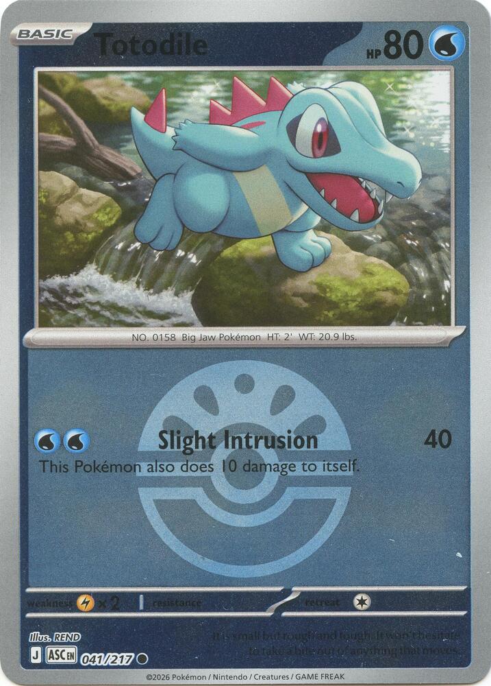 Totodile (Friend Ball) - 041/217: ME: Ascended Heroes