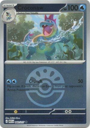 Croconaw (Friend Ball) - 042/217: ME: Ascended Heroes