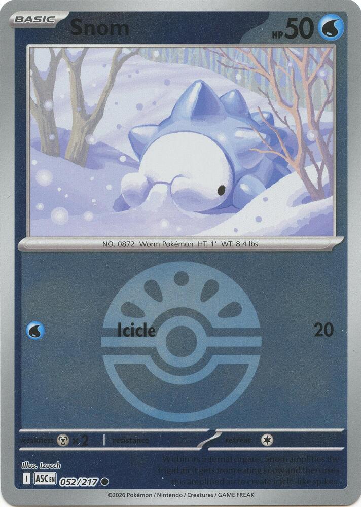 Snom (Friend Ball) - 052/217: ME: Ascended Heroes