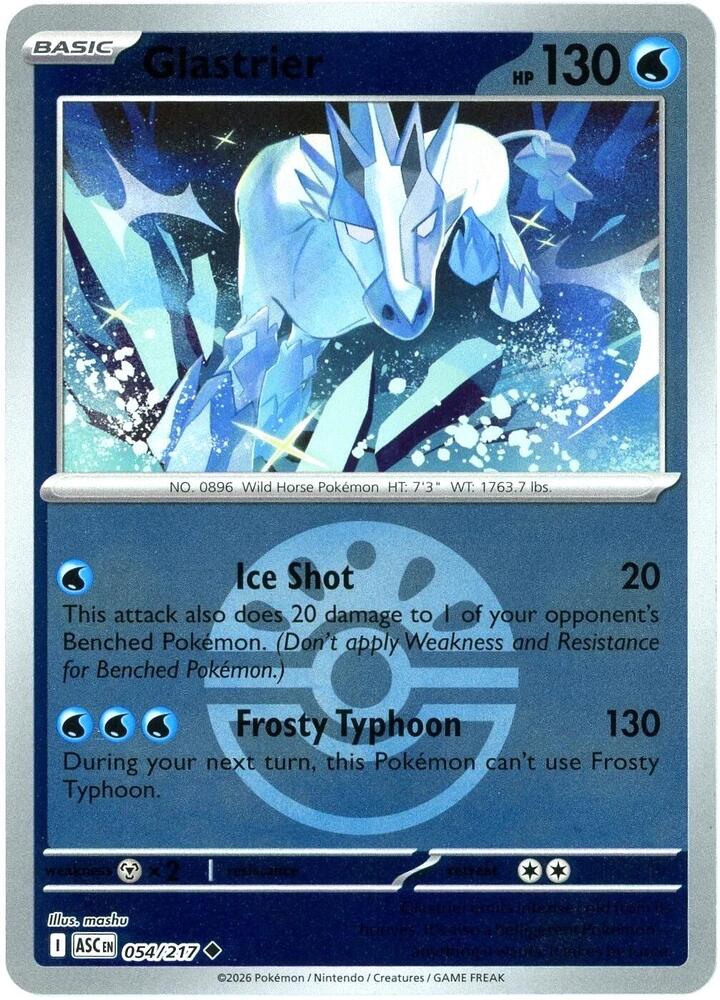 Glastrier (Friend Ball) - 054/217: ME: Ascended Heroes