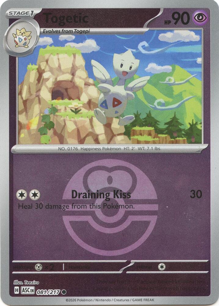 Togetic (Love Ball) - 081/217: ME: Ascended Heroes