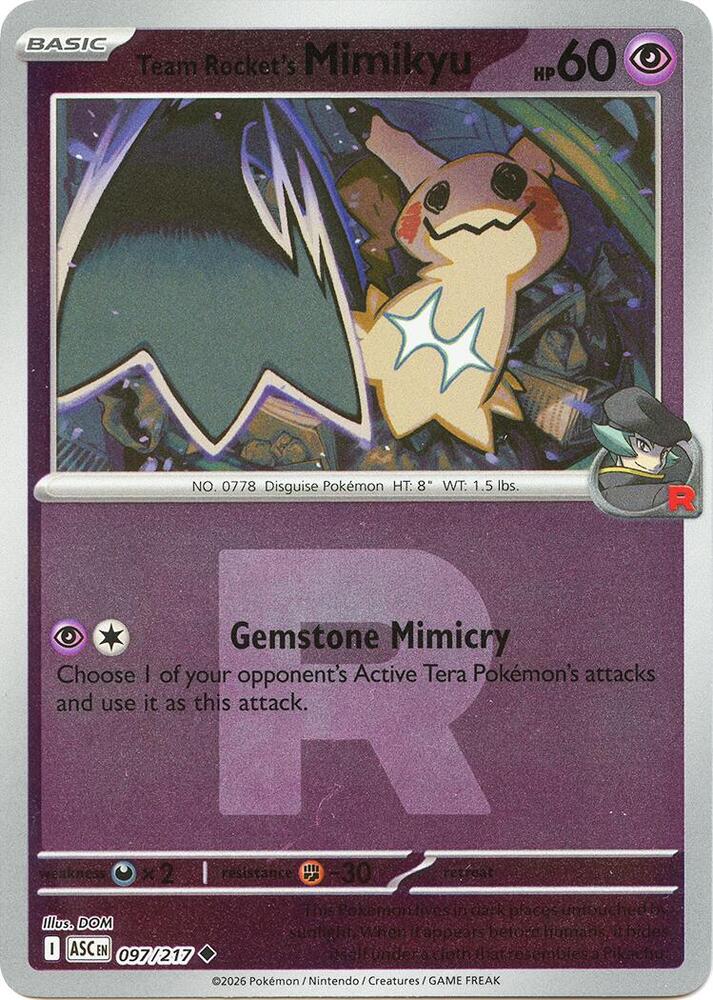 Team Rocket's Mimikyu - 097/217 (Team Rocket) - 097/217: ME: Ascended Heroes